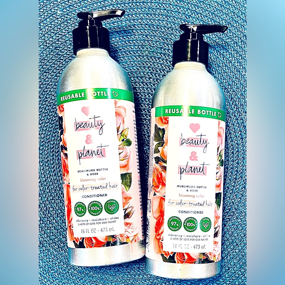 2 Love Beauty & Planet Murumuru & Rose Conditioner~16oz Reusable Aluminu…